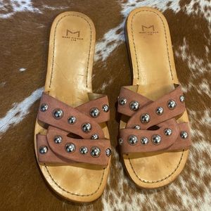 Marc fisher Paxton stud slide pink sandals